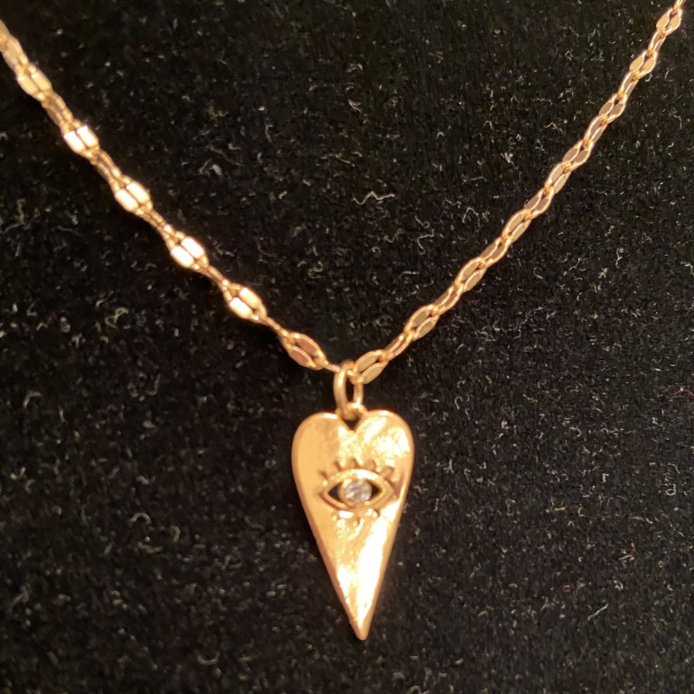 Evil Eye Heart Necklace